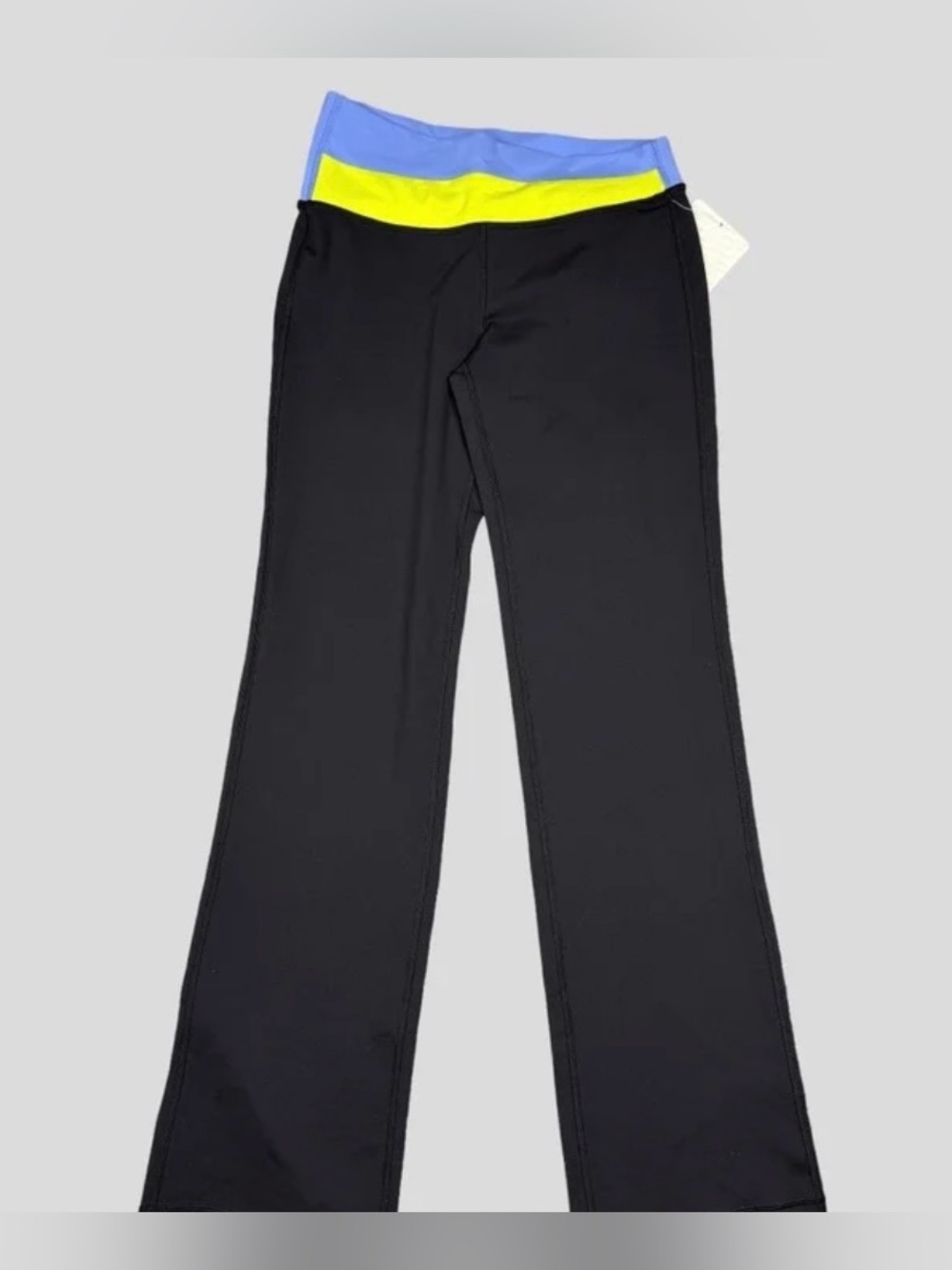 lululemon athletica Black Pants with Blue and Yellow Waistband